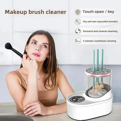 Automatic Electric Makeup Brush Cleaner & Dryer Machine | 3-in-1 Portable Tool