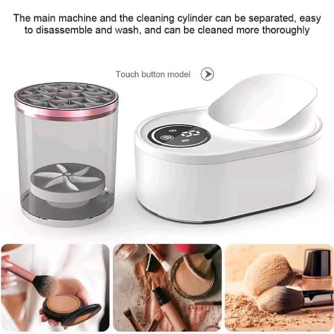Automatic Electric Makeup Brush Cleaner & Dryer Machine | 3-in-1 Portable Tool