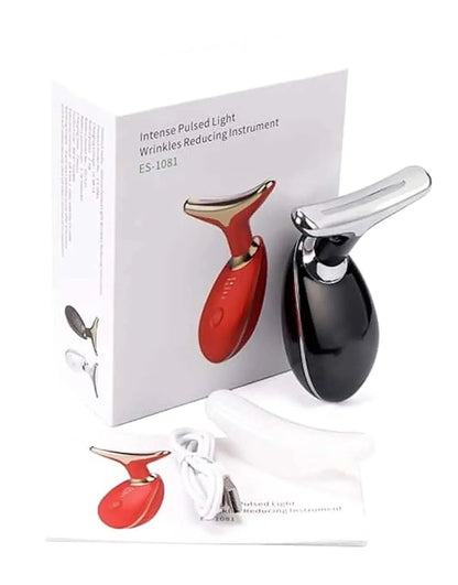 Rechargeable LED Facial Massager for Face & Neck - Vibrating Massager