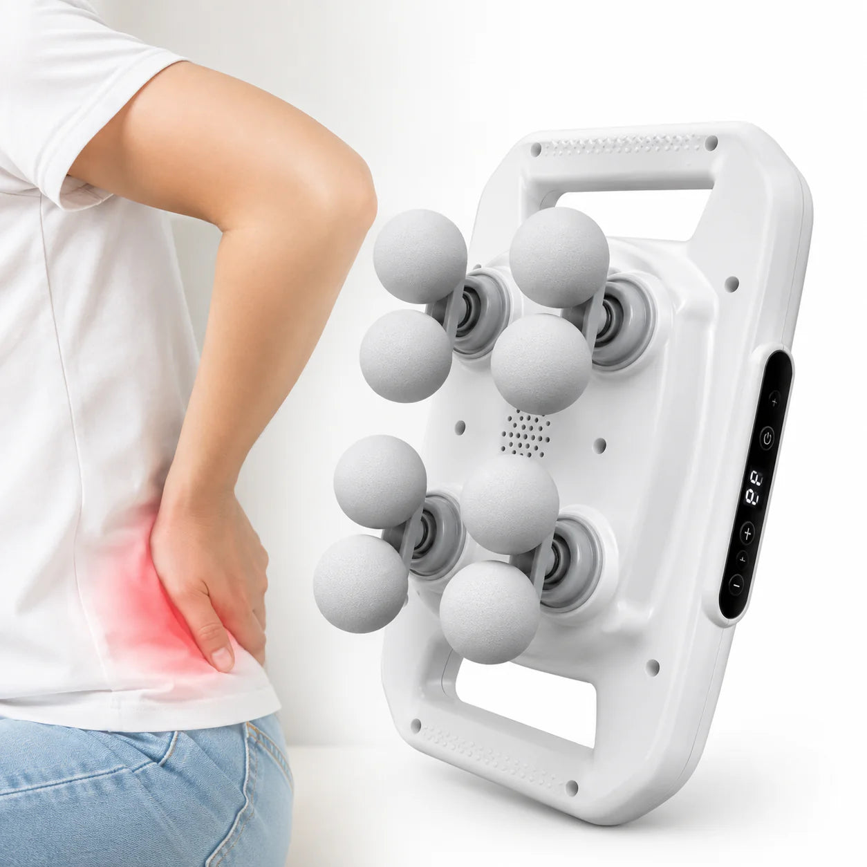 Multi-Head Fascial Muscle Massager Gun – Deep Tissue Relief for Back, Waist, and Legs