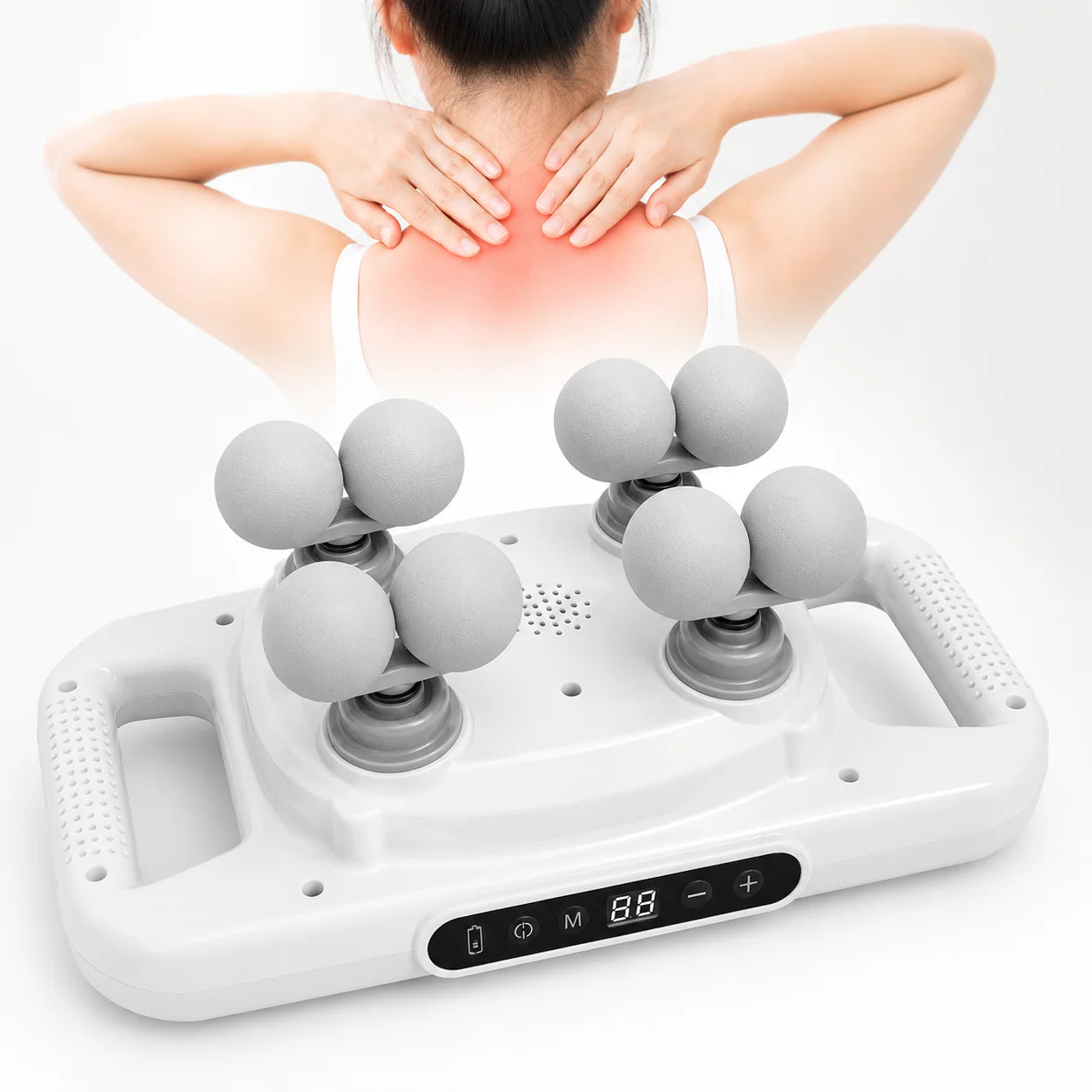 Multi-Head Fascial Muscle Massager Gun – Deep Tissue Relief for Back, Waist, and Legs