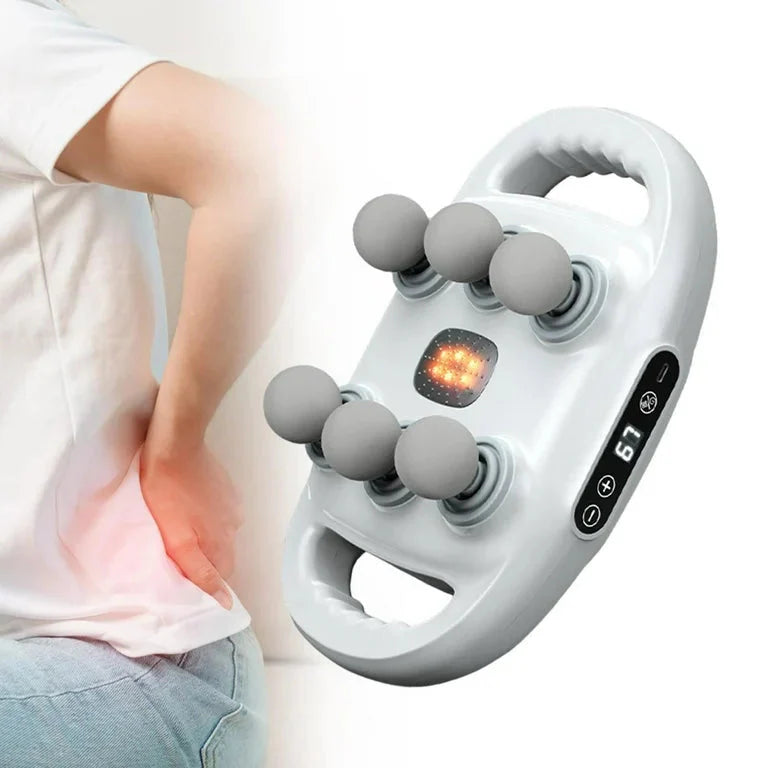 Multi-Head Fascial Muscle Massager Gun – Deep Tissue Relief for Back, Waist, and Legs